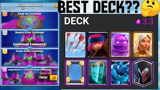 How to win infinite elixer??Best deck for the challenge.