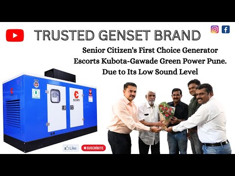 Satisfied Senior Citizen with Escorts Kubota Low Sound Level Generator II Gawade Green Power Pune.
