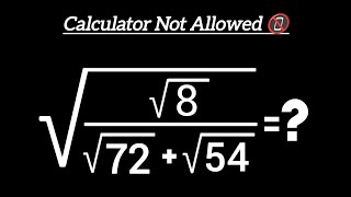 Nice Radical Simplification Problem | Olympiad Mathematics 