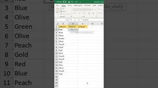 UNIQUE function से Distinct value निकाले II #exceledhub #exceltutorialinhindi #exceltipsandtricks