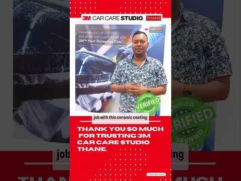 Transform your car with our ceramic coating! 🎨 Thank you for trusting 3M Car Care Studio Thane!