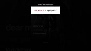 One Promise… #selfimprovement #motivation