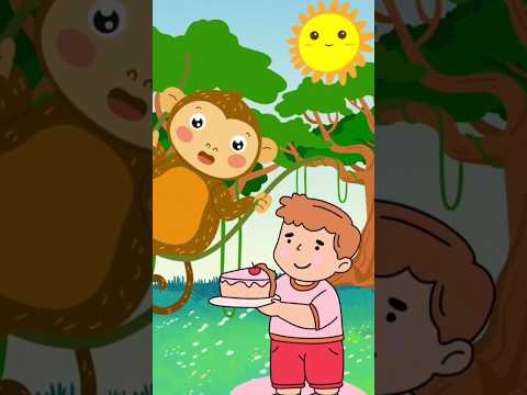 देखो बंदर कैसे कूदा 🐒 | Funny Hindi Rhyme for Kids | Toddlers Poem #nurseryrhymes #animation #rhymes
