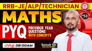 RRB, Maths Previous Year Question by Sonvir Sir, RRB Maths Classes, Maths for RRB-JE/ALP/Technician