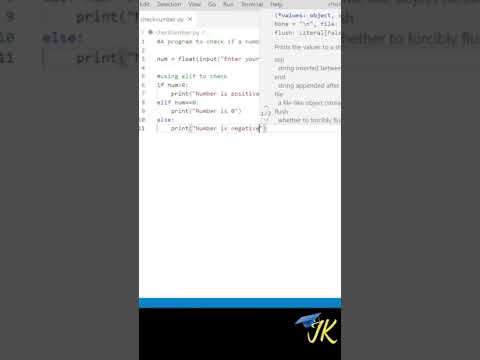 Python program to check if a number is positive,negative or zero- using elif and using else-if