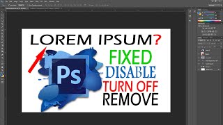 How to Turn Of Lorem Ipsum in Photoshop 2020