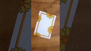 Sunflower🌻 design cover page design #borderdesign #projectworkdesign #frontpagedecoration #diy #art