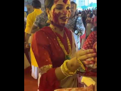 দুর্গাপূজায় দশমী তে শুভশ্রীর সিদুরখেলা   🤩🤩#shubhasreeganguly#serialshow