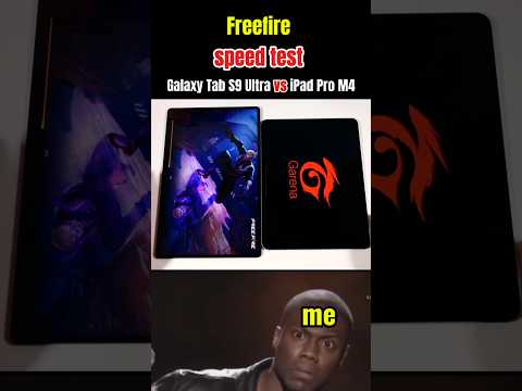 Samsung tab S9 ultra vs ipad pro m4 Freefire speed test 🚀#freefire #speed