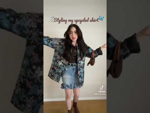 DIY: Upcycled skirt 🪡🦋 check my latest video! #shorts