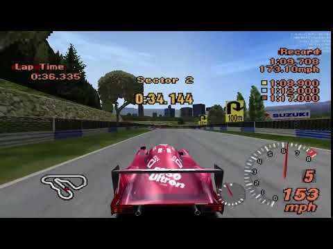 Gran Turismo 2 A-Spec: Super-10 (S-10) License @ Apricot Hill Raceway Reverse