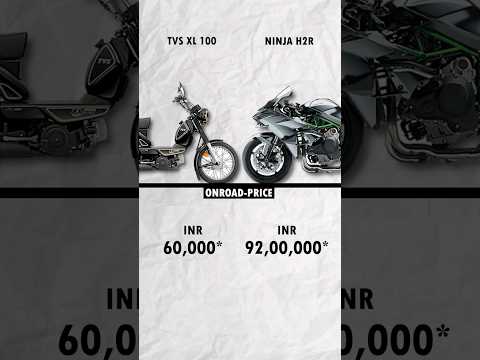 Ninja H2R vs TVS XL 100 🔥 #ninjah2r