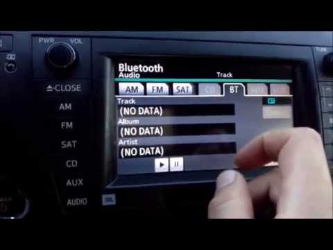 setup portable player on toyota prius head unit display