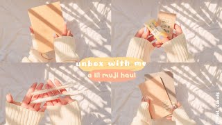 Unbox With Me / MUJI STATIONARY HAUL / chill with me / a lil muji haul