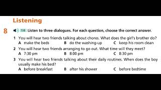 Righ On! 4 - Module 1 - Lesson 1F: Skills- Exercise 8 - page 21 - Student Book