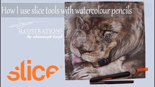 How I use slice tools with watercolour pencils | demonstration