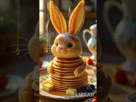 Rabbits + Food (Bacon, Grape, Popcorn, Broccoli, Pancake, Coconut)