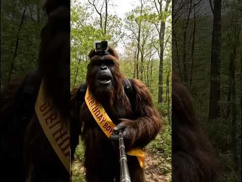 What should I do for my birthday? 🎉 #viral #bigfoot #ai #bigfootvlog #funny #selfiestick