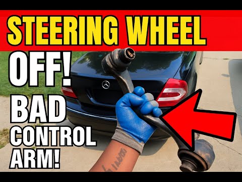 BAD Control Arm on My Mercedes CLK 500! Steering Wheel Was WAY OFF!