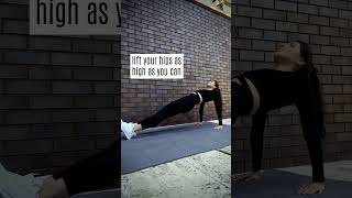Ho to Do a Reverse Plank #shorts 😎 (for strong back)