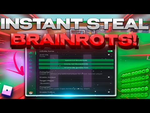 Steal A Brainrot Script Update Remove AntiCheat [ Admin, Anti Hit, Auto Server, New Instant Steal ]