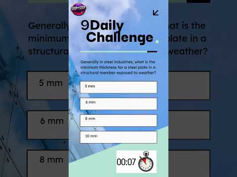 Quiz-9. Can You Answer This IS800 #steelstructure #quiz ? #shorts #ytshorts #yotubeshorts