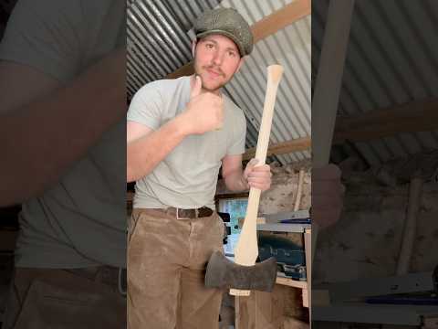 Making an Ash and Oak handle for a double bit axe head #ireland #axe #handtools #woodwork