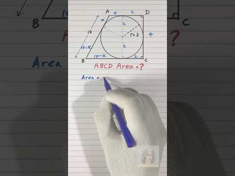 Trapezium area | Easy math #mathsolympiad #math  #mathproblems