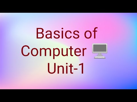 Lecture -1 Basic of computer