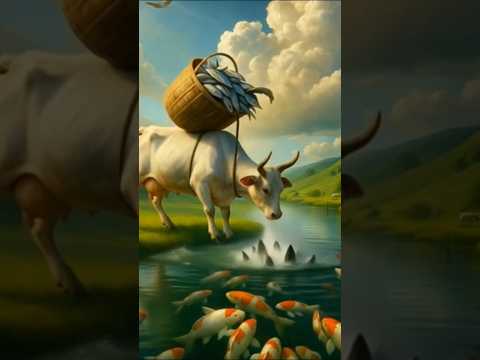 COW WORKS HARD AND DIG A POND 🐄 #cow #ai #funny #animation