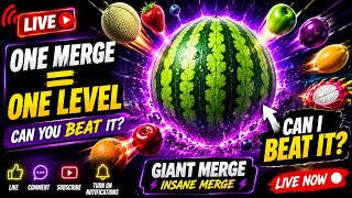 🔴 LIVE NOW | ONE MERGE = ONE LEVEL 😱🍉 | CAN I BEAT THE GIANT?