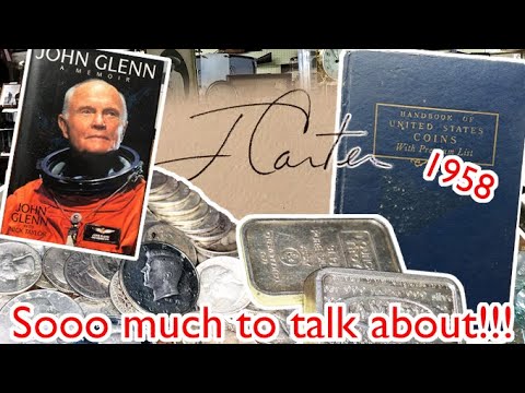 1950s Coin Prices, Vintage Poured Silver Ingots, Silver Half Dollars, Coins, Jimmy Carter, 1960s Ads