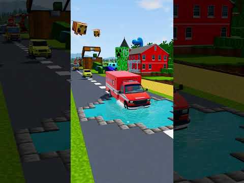 Cars vs Very Big Water Pit - BeamNG.Drive