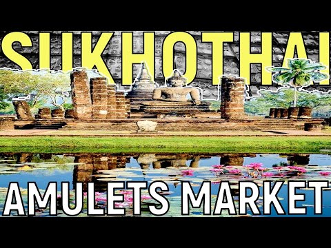Amulets Market in Sukhothai - Thailand.