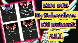 EIDI FOR SUBSCRIBERS BY MASTER TRICKER