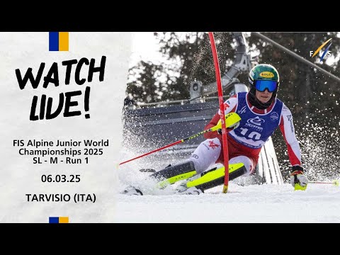 LIVE | FIS Alpine JWSC 2025 - Men - Slalom Run 1 - Tarvisio (ITA)