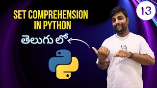 SET Comprehension In Python | Python తెలుగు లో | Learn Python In 2025 #pythonintelugu