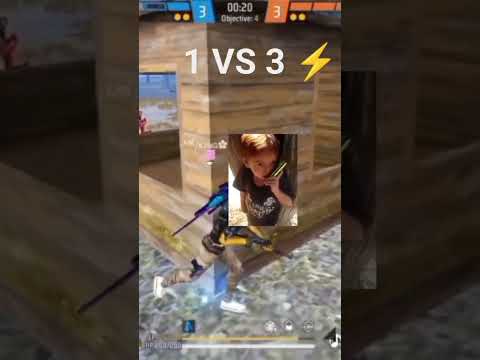 CS RANK🤯1 VS 3 😎⚡ #gaming #shorts #youtubeshorts #clutch #freefire #1vs4 #games