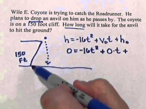 Falling Object problem (solve by square root)