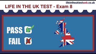 🇬🇧 Life in the UK Test - EXAM 8 - UPDATED 2026 - British Citizenship tests 🇬🇧