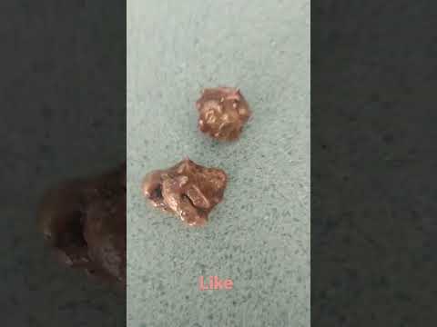 Copper melted by blow torch