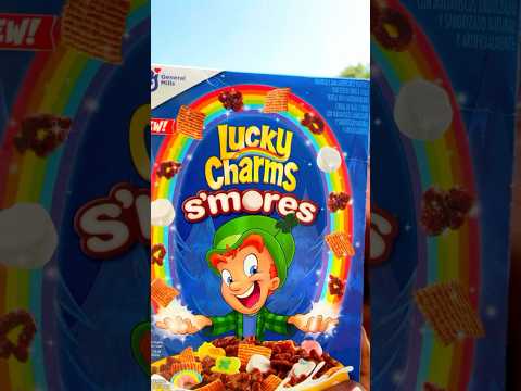 NEW Lucky Charms S’mores‼️ Let’s try this #breakfast #shorts #smores #luckycharms #generalmills