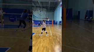 Volleyball Free Ball + Defense Drill 🔥🏐 #volleyball #shorts #exercise #defence #drill #spike