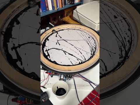 Inked bearings create a pattern on the adapted tilting bowl project.