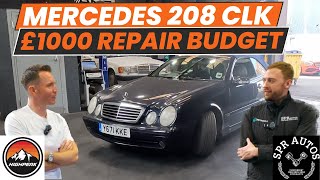 @HighPeakAutos  GAVE ME A £1000 BUDGET TO FIX HIS CHEAP MERCEDES W208 CLK CAN WE DO IT?