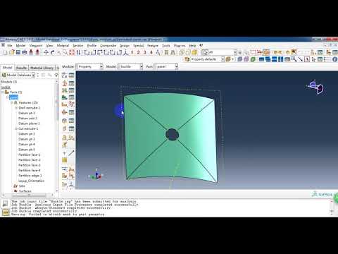Abaqus Tutorial -Step-By-Step   Composite panel Linear Buckle
