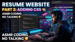 Resume Website part  2: Professional CSS Styling | ASMR Coding (No Talking)