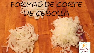 Formas de cortes de cebolla