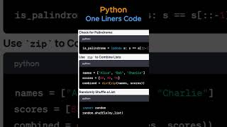 Python shorts | one liners | #pythontricks #code #pythonshorts  #coding