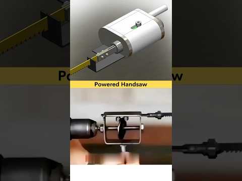 Powered Handsaw for wood cutting by using CAM mechanism ✅😇 #woodcutting #handsaw #caddesign #3dcad